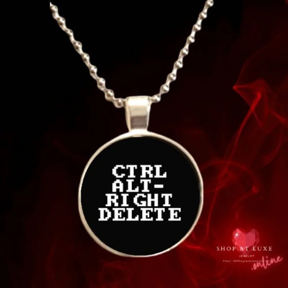 Ctrl-Alt-Right-Delete Peaceful Protest Necklace - Picture 1 of 5
